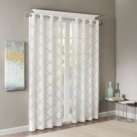 Fretwork Burnout Sheer Curtain Panel(Only 1 Pc Panel)
