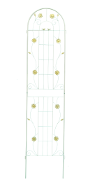 4 Pack Metal Garden Trellis 86.7" x 19.7" Rustproof Trellis for Climbing Plants Outdoor Flower Support Cream White