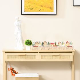 Christmas Advent Calendar with 24 Countdown Drawers and LED Lights (Option: Natural Tone-870x130x220 mm)
