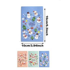 48 Pack Christmas Advent Calendar Bags Kit Envelope Shape Paper Gift Bags With Advent Numbers Stickers Clips And Rope Santa Claus Snowman Pattern (Option: 24Pcs)