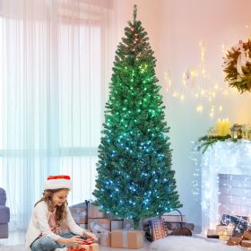 Artificial Christmas Tree with Colorful DIY Synchronized Lights (Option: Green-1000x250x270 mm)
