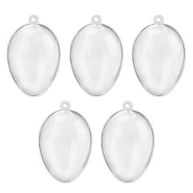 5 Clear Plastic Fillable Christmas Balls Christmas Tree Decorations (Option: 5pcs)