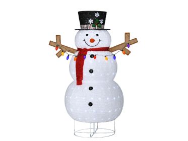 Plush Lantern Snowman With Warm LED Lights Indoor And Outdoor Christmas Decorations, Create A Warm Atmosphere, Easy To Install, Soft Plush Materi (Option: 1pc)
