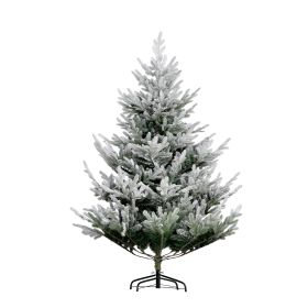 HOMCOM 6 Foot Artificial Christmas Tree, Pine Hinged Xmas Tree With 795 Realistic Branches, Steel Base, Auto Open, Green (Option: green)